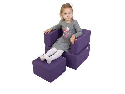 Кресло-трансформер Hotenok Черничный торт, мягкое 1-00325454_1