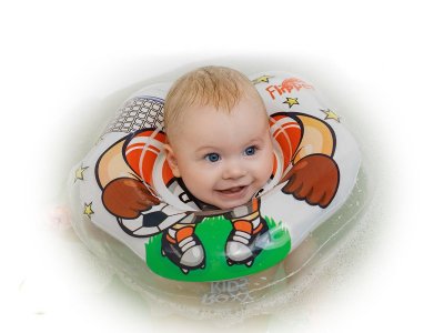 Круг на шею Roxy-Kids Flipper для купания малышей, Футболист 1-00212966_19