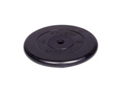 Диск обрезиненный Barbell Atlet, 26 мм/15 кг 1-00327925_1