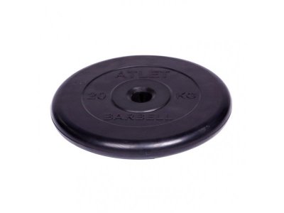Диск обрезиненный Barbell Atlet, 31 мм/20 кг 1-00327934_1