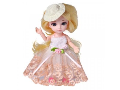 Кукла шарнирная Funky Toys Малышка Лили блондинка с расческой, 16 см 1-00328958_2