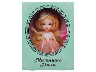 Кукла шарнирная Funky Toys Малышка Лили блондинка с расческой, 16 см 1-00328958_3