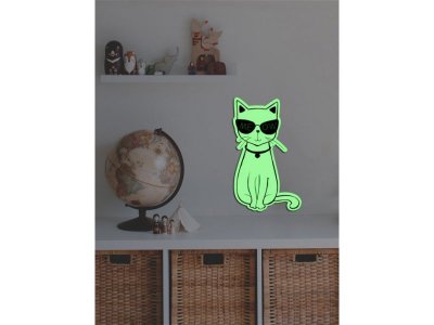 Наклейка-ночник Люми-Зуми Светящаяся кошка в очках 1-00329720_4