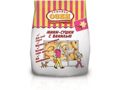 Мини-сушки Семейка Озби с ванилью 150 г 1-00331307_1