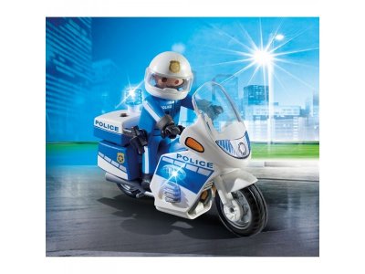 Конструктор Playmobil, Полиция: Полицейский мотоцикл со светодиодом 1-00235357_3