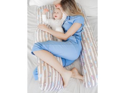 Наволочка к подушке для беременных AmaroBaby U-образная, 340*35 см, бязь 1-00251224_8