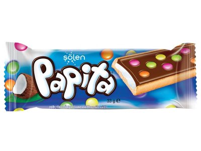 Печенье Solen Papita с молочным шоколадом, с кокосом и драже-конфетами 33 г 1-00335012_1