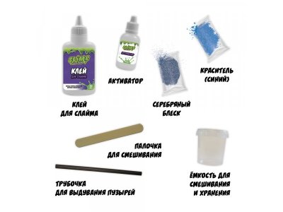 Набор для опытов Волшебный мир Slime Лаборатория слайм блестящий, 100 г 1-00274046_3