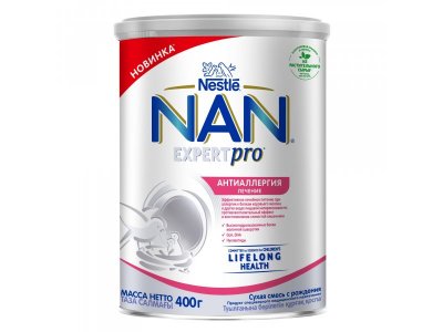Смесь NAN ExpertPro АнтиАллергия сухая для лечения аллергии с рождения, 400 г 1-00339643_1