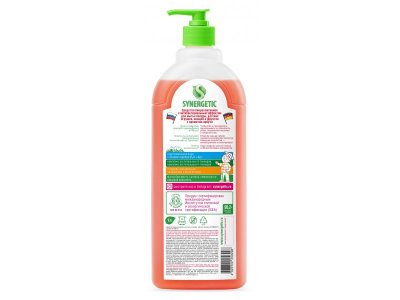 Гель Synergetic для мытья посуды, игрушек концентрированный Сочный арбуз, 1 л 1-00241992_2