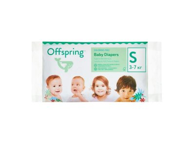 Подгузники Offspring, 3-7 кг, размер S, 3 шт., 3 цвета, дорожная упаковка 1-00219069_5
