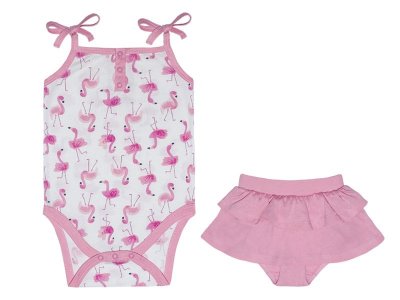Комплект Palloncino Berry Фламинго Боди и трусы-юбка 1-00339971_1