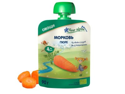 Пюре Fleur Alpine Морковь 90 г, пауч 1-00201052_1
