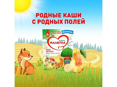 Каша Малютка, молочная овсяная со смесью фруктов 220 г, пауч 1-00086918_5