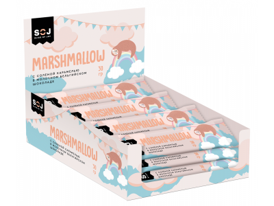 Батончик Marshmallow SOJ с соленой карамелью в молочном шоколаде 30 г 1-00320997_2