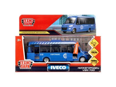Игрушка Технопарк Автобус Iveco Daily Vsn-700, 15 см 1-00344606_1