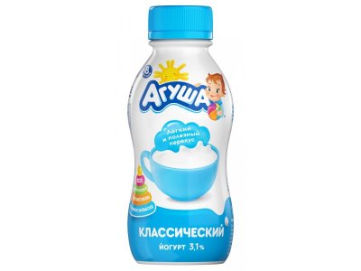 Йогурт Агуша питьевой классический 3,1% 200 г 1-00344880_1
