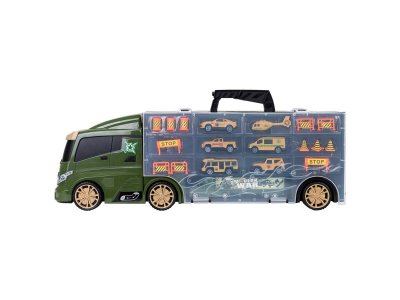 Игрушка Givito Автовоз Милитари, с тоннелем и набором машинок 1-00344947_6
