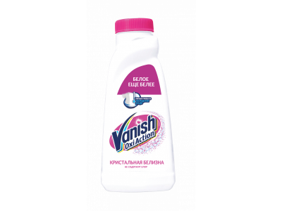 Пятновыводитель и отбеливатель Vanish Oxi Action Кристальная белизна для белых тканей, 450 мл 1-00345636_1