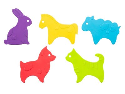 Набор антискользящих мини-ковриков Roxy-Kids Animals для ванны, 5 шт. 1-00345688_1
