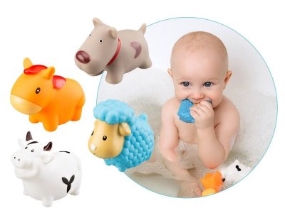 Набор игрушек для ванной Roxy-Kids Моя ферма, 4 шт. 1-00345697_1
