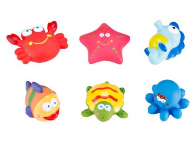 Набор игрушек для ванной Roxy-Kids Морские обитатели, 6 шт. 1-00345698_1