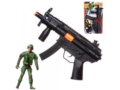 Игрушка Junfa, Автомат с фигуркой солдатика черный 100346185