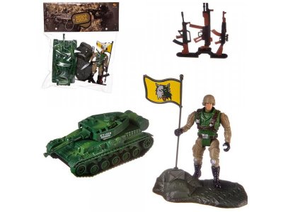Игровой набор Abtoys Боевая сила, Танк, фигурка солдата, аксессуары 1-00346194_1