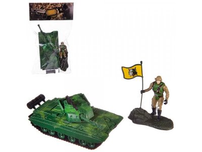 Игровой набор Abtoys Боевая сила, Танк, фигурка солдата, аксессуары 1-00346196_1