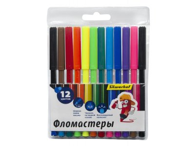 Фломастеры Silwerhof Народная коллекция, 7,5 мм 125 мм, 12 цветов 1-00344799_1