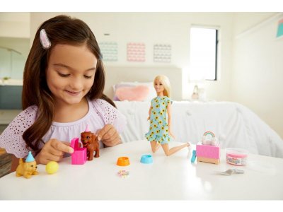 Набор игровой Mattel Barbie и щенки кукла Барби с питомцами и аксессуарами для щенков 1-00346575_10
