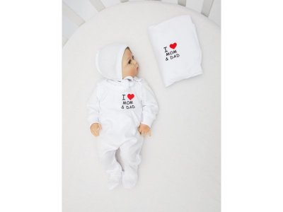 Ползунки AmaroBaby Love с грудкой, на кнопках, 2 шт. 1-00347016_2