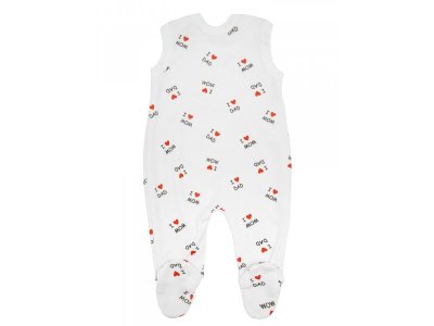 Ползунки AmaroBaby Love с грудкой, на кнопках, 2 шт. 1-00347016_10