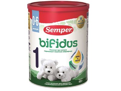 Смесь Semper Bifidus Nutradefense-1 молочная 400 г банка 1-00108181_1