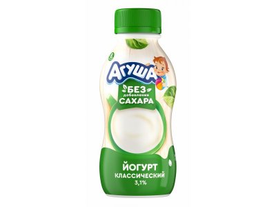 Йогурт питьевой Агуша Классический 3,1% 180 г 1-00349281_1