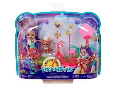 Кукла Mattel Enchantimals с питомцем и транспортным средством Велосипедисты 1-00349483_3