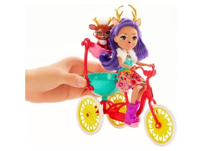 Кукла Mattel Enchantimals с питомцем и транспортным средством Велосипедисты 1-00349483_7