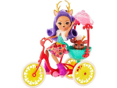 Кукла Mattel Enchantimals с питомцем и транспортным средством Велосипедисты 1-00349483_9