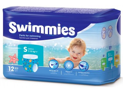 Трусики для плавания Swimmies Small, 7-13 кг, 12 шт. 1-00006034