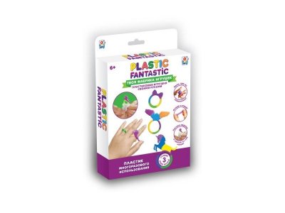 Набор для изготовления игрушек 1Тoy Plastic Fantastic Кольца (Единорог, Орёл, Котёнок) 1-00351478_1