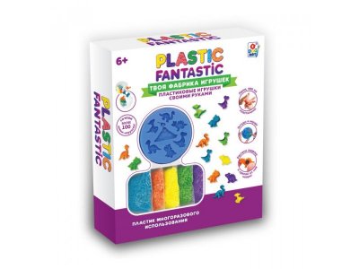 Набор для изготовления игрушек 1Тoy Plastic Fantastic Динозавры-мини 1-00351491_1