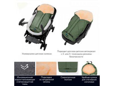 Конверт зимний Altabebe Lambskin-Car Seat Bag 1-00299667_4
