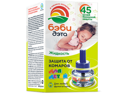 Жидкость от комаров для детей 45 ночей Бэби-Дэта 30 мл 1-00260510_1