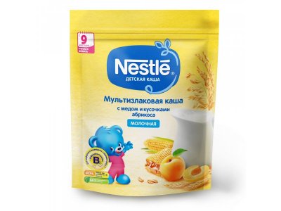 Каша Nestle молочная мультизлаковая с медом и абрикосом, 220 г 1-00190132_1