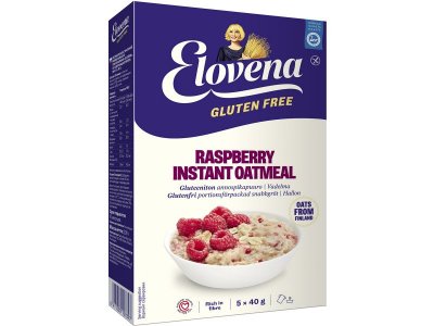 Каша овсяная быстрого приготовления Elovena без глютена малина 200 г 1-00353118_1