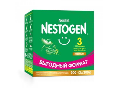 Молочко Nestle Nestogen 3 детское с пребиотиками и лактобактериями L.Reuteri, с 12 мес. 900 г 1-00354587_1