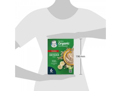 УЦЕНКА! Каша Gerber Organic безмолочная овсяная с бананом 180 г 1-00354590_15