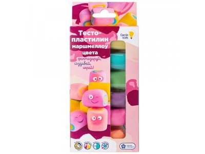 Тесто-пластилин Genio Kids Маршмеллоу цвета, 6 шт. по 30 г 1-00272632_1
