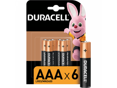 Батарейки алкалиновые Duracell Basic AAA LR03 6 шт. 1-00221425_1