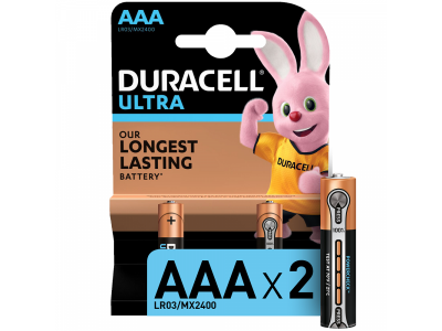 Батарейки алкалиновые Duracell Ultra Power AAA 2 шт. 1-00221429_1